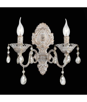 SL139.501.02 Бра Слоновая кость, Золото/Прозрачный E14 2*40W SPLENDI-foto2