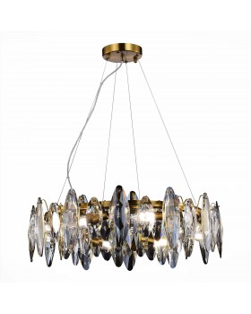 SL1227.303.08 Люстра подвесная ST-Luce Латунь/Прозрачный E14 8*40W ANCONA-foto3