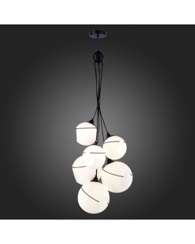 SLE103143-06 Светильник подвесной Черный/Белый E27 6*60W SATTURO-foto5