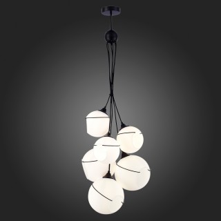 SLE103143-06 Светильник подвесной Черный/Белый E27 6*60W SATTURO-foto5