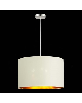 SLE300503-03 Светильник подвесной Никель/Золотистый, Светло-бежевый E27 3*40W BRESCIA-foto3