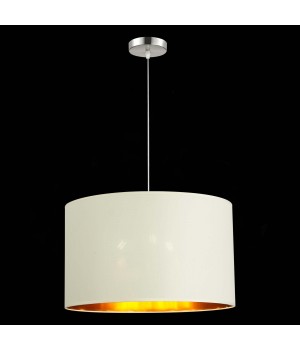 SLE300503-03 Светильник подвесной Никель/Золотистый, Светло-бежевый E27 3*40W BRESCIA-foto3