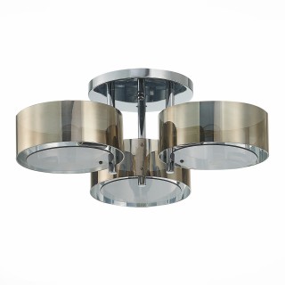 SL483.702.03 Люстра потолочная Хром/Дымчатый E27 3*40W FORESTA-foto2