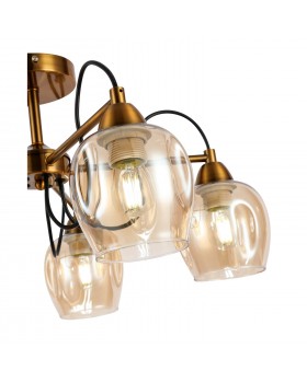 SLE110002-05 Люстра потолочная Бронза/Янтарный E27 5*60W ACRO-foto3