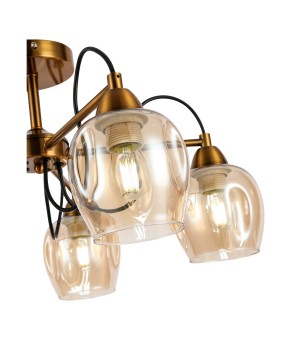 SLE110002-05 Люстра потолочная Бронза/Янтарный E27 5*60W ACRO-foto3