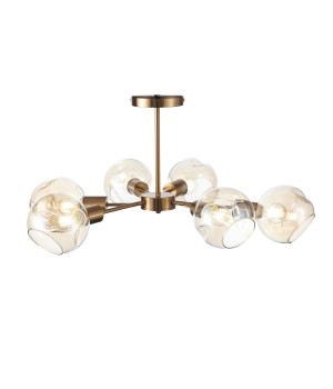 SLE155302-06 Люстра потолочная Античная медь/Янтарный E14 6*60W GENTORE-foto14