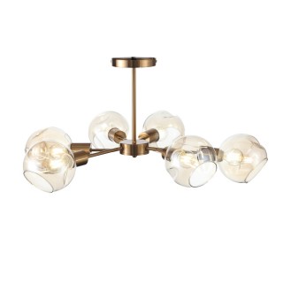 SLE155302-06 Люстра потолочная Античная медь/Янтарный E14 6*60W GENTORE-foto14