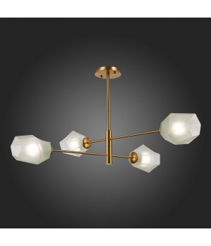 SLE205202-04 Люстра потолочная Латунь/Белый E27 4*60W TERRAMO-foto4