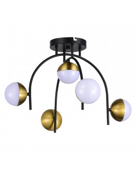 SLE6500-402-05 Люстра потолочная Черный,Золотистый/Белый LED 5*8W 4000K AARNIO-foto2