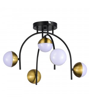 SLE6500-402-05 Люстра потолочная Черный,Золотистый/Белый LED 5*8W 4000K AARNIO-foto2