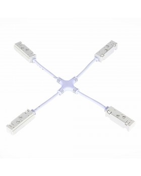 ST006.569.00 Ввод питания X-образный для магнитного шинопровода ST-Luce Белый SKYLINE 48