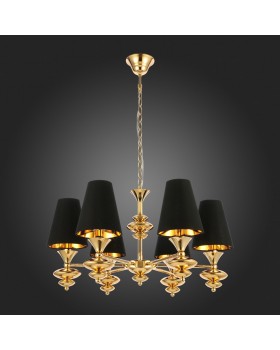 SL1137.203.06 Люстра подвесная Французское золото/Черный E14 6*40W RIONFO-foto8