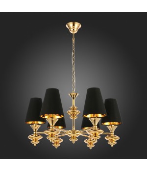 SL1137.203.06 Люстра подвесная Французское золото/Черный E14 6*40W RIONFO-foto8