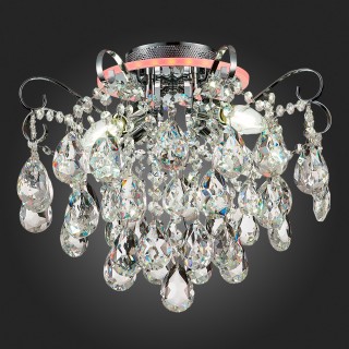 SLE160002-04 Светильник потолочный Хром/Прозрачный E14, LED 4+1*40/5(подсветка)W LITERO-foto5