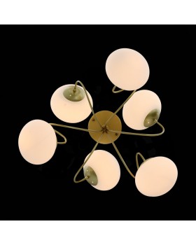 SL717.202.06 Люстра потолочная Золото/Белый E27 6*40W ACINI-foto4