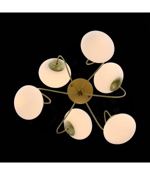 SL717.202.06 Люстра потолочная Золото/Белый E27 6*40W ACINI-foto4