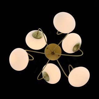 SL717.202.06 Люстра потолочная Золото/Белый E27 6*40W ACINI-foto4