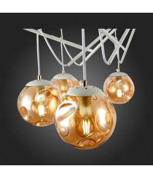 SLE110202-08 Люстра подвесная Белый/Янтарный E14 8*40W CALLETTA-foto9