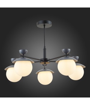 SLE220202-05 Светильник потолочный Черный, Серый/Белый G9 5*5W GENOVA-foto7