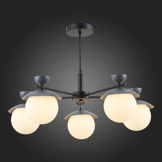 SLE220202-05 Светильник потолочный Черный, Серый/Белый G9 5*5W GENOVA-foto7