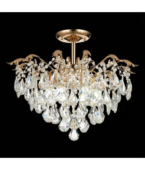 SLE160202-06 Светильник потолочный Французское золото/Прозрачный E27 6*60W KRISTO-foto13