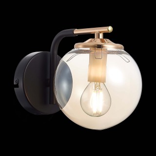 SLE106901-01 Бра Черный/Янтарный E14 1*40W LITERNO-foto3