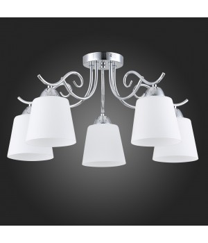 SLE103902-05 Люстра потолочная Хром/Белый E27 5*60W LIADA-foto6
