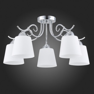 SLE103902-05 Люстра потолочная Хром/Белый E27 5*60W LIADA-foto6