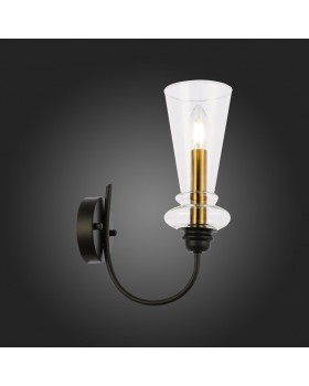 SLE112401-01 Светильник настенный Черный/Прозрачный E14 1*40W RAMMO-foto3
