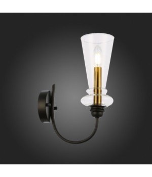 SLE112401-01 Светильник настенный Черный/Прозрачный E14 1*40W RAMMO-foto3