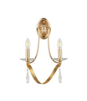 SLE120211-02 Светильник настенный Французское золото E14 2*40W FILATTA-foto2