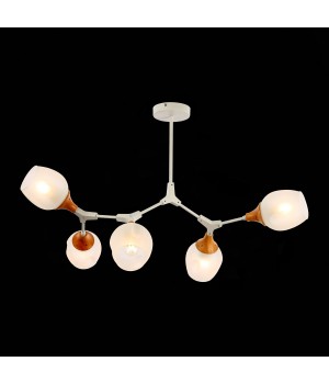 SLE113502-05 Люстра потолочная Белый, Светлое дерево/Белый E27 5*60W CIOTOLLA-foto4