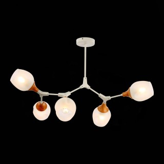 SLE113502-05 Люстра потолочная Белый, Светлое дерево/Белый E27 5*60W CIOTOLLA-foto4