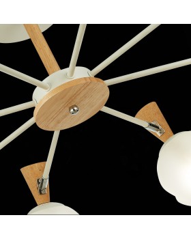 SLE220702-08 Люстра потолочная Белый, Светлое дерево/Белый E14 8*40W CATANIA-foto6