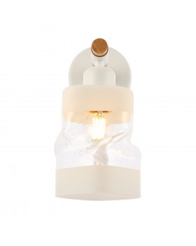 SLE114501-01 Светильник настенный Белый, Светлое дерево/Белый, Прозрачный E27 1*60W ABIRITTO-foto10