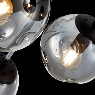 SLE106002-08 Люстра потолочная Хром, Черный/Дымчатый E14 8*40W MAREA-foto6