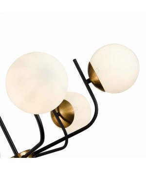 SLE1098-402-06 Люстра потолочная Черный, Латунь/Белый E27 6*60W CIANE-foto3