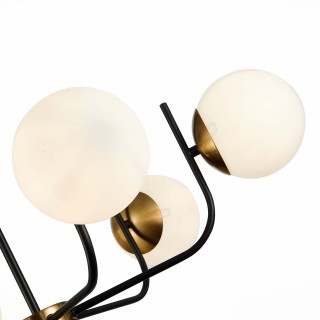 SLE1098-402-06 Люстра потолочная Черный, Латунь/Белый E27 6*60W CIANE-foto3