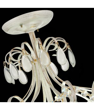 SLE160302-06 Светильник потолочный Золотистый/Белый матовый E14 6*60W MAGONZA-foto10