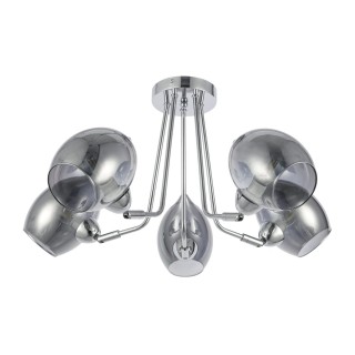 SLE102402-05 Люстра потолочная Хром/Дымчатый E14 5*40W RINNO-foto2