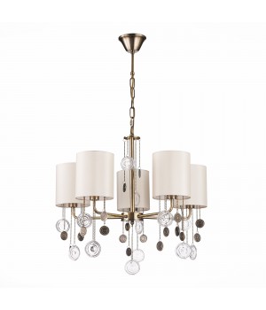 SLE107933-05 Люстра подвесная Бронза/Бежевый E14 5*40W SEVILLA-foto2