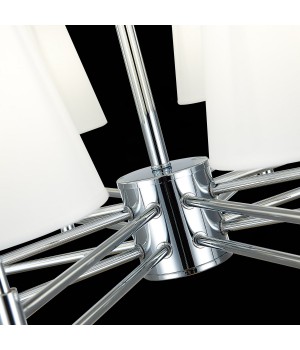 SLE105453-08 Светильник подвесной Хром/Белый E14 8*40W LAGORO-foto6