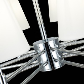 SLE105453-08 Светильник подвесной Хром/Белый E14 8*40W LAGORO-foto6