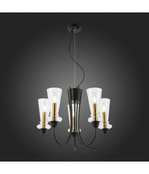 SLE112403-05 Люстра подвесная Черный/Прозрачный E14 5*40W RAMMO-foto7