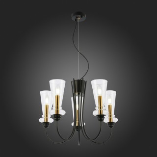 SLE112403-05 Люстра подвесная Черный/Прозрачный E14 5*40W RAMMO-foto7