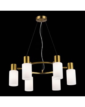 SLE1139-303-06 Светильник подвесной Латунь/Белый E14 6*60W GESSI-foto5