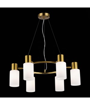 SLE1139-303-06 Светильник подвесной Латунь/Белый E14 6*60W GESSI-foto5