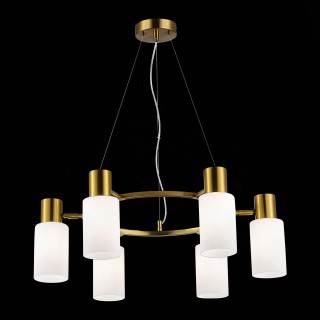 SLE1139-303-06 Светильник подвесной Латунь/Белый E14 6*60W GESSI-foto5