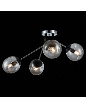 SLE106002-04 Люстра потолочная Хром, Черный/Дымчатый E14 4*40W MAREA-foto3