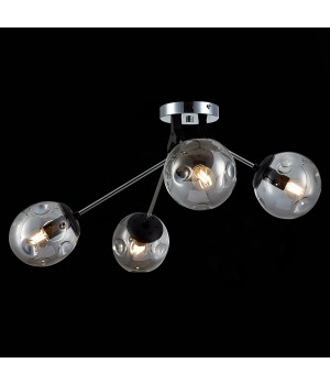 SLE106002-04 Люстра потолочная Хром, Черный/Дымчатый E14 4*40W MAREA-foto3